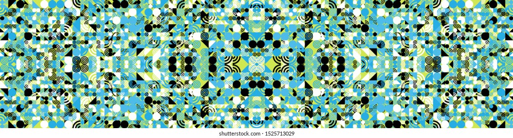 Abstract Symbols Pattern Generative Art background illustration