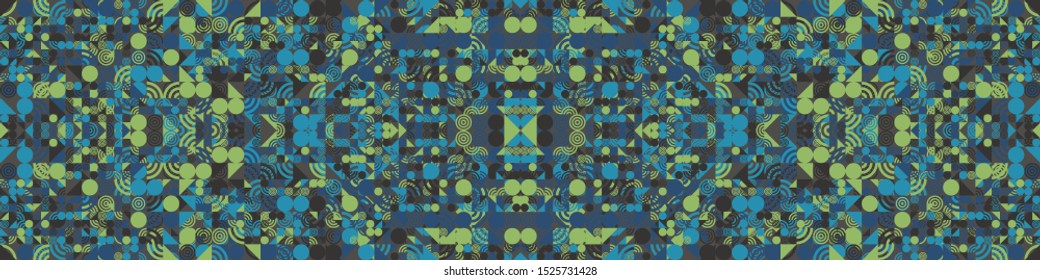 Abstract Symbols Pattern Generative Art background illustration
