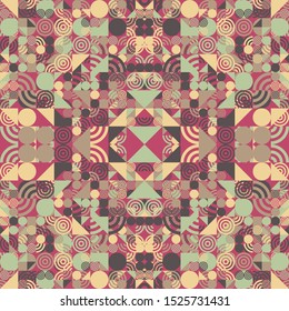 Abstract Symbols Pattern Generative Art background illustration