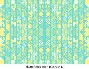 Abstract Symbols Pattern Generative Art background illustration