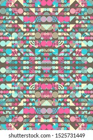 Abstract Symbols Pattern Generative Art background illustration