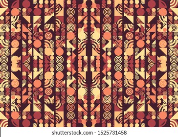 Abstract Symbols Pattern Generative Art background illustration