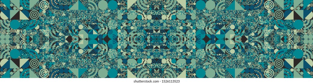 Abstract Symbols Pattern Generative Art background illustration