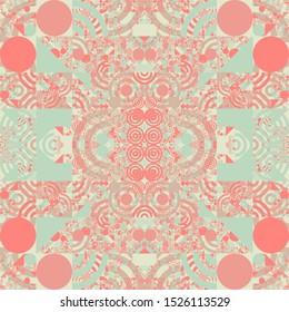 Abstract Symbols Pattern Generative Art background illustration