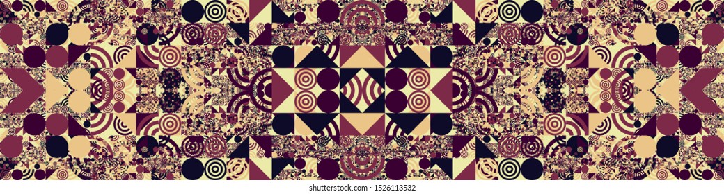 Abstract Symbols Pattern Generative Art background illustration