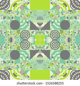 Abstract Symbols Pattern Generative Art background illustration