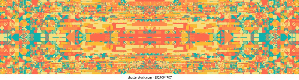 Abstract Symbols Pattern Generative Art background illustration