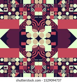 Abstract Symbols Pattern Generative Art background illustration