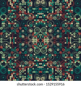 Abstract Symbols Pattern Generative Art background illustration