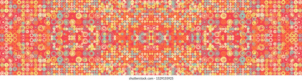 Abstract Symbols Pattern Generative Art background illustration