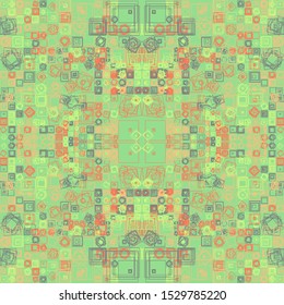 Abstract Symbols Pattern Generative Art background illustration