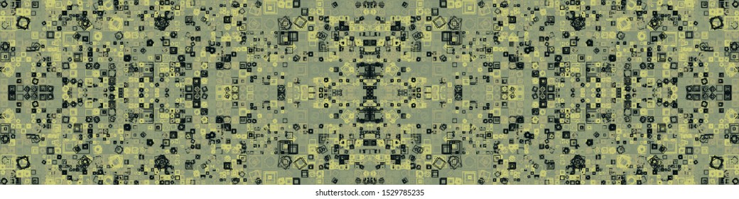 Abstract Symbols Pattern Generative Art background illustration