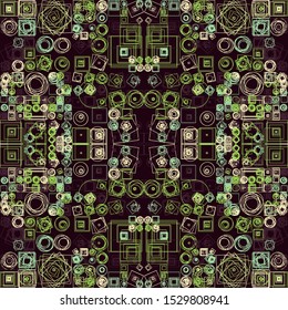 Abstract Symbols Pattern Generative Art background illustration