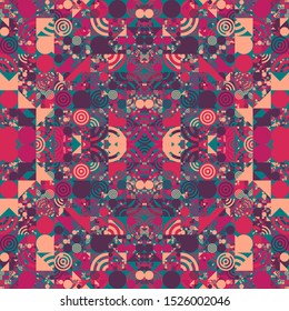 Abstract Symbols Random Distributed Pattern Generative Art background illustration