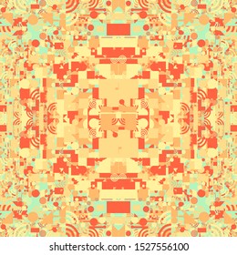 Abstract Symbols Random Distributed Pattern Generative Art background illustration
