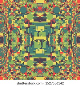 Abstract Symbols Random Distributed Pattern Generative Art background illustration