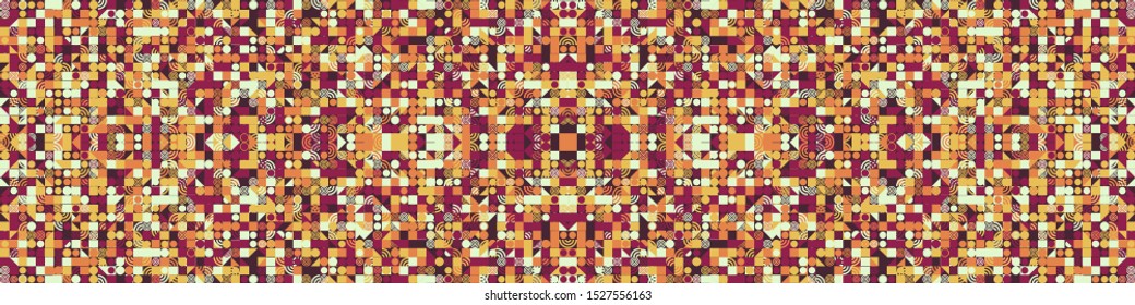 Abstract Symbols Random Distributed Pattern Generative Art background illustration