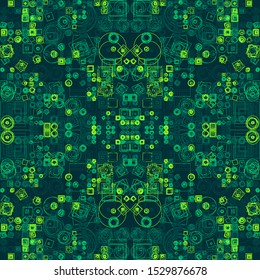 Abstract Symbols Random Distributed Pattern Computational Generative Art background illustration