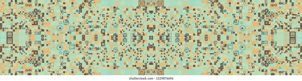 Abstract Symbols Random Distributed Pattern Computational Generative Art background illustration