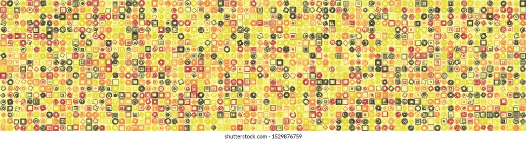 Abstract Symbols Random Distributed Pattern Computational Generative Art background illustration