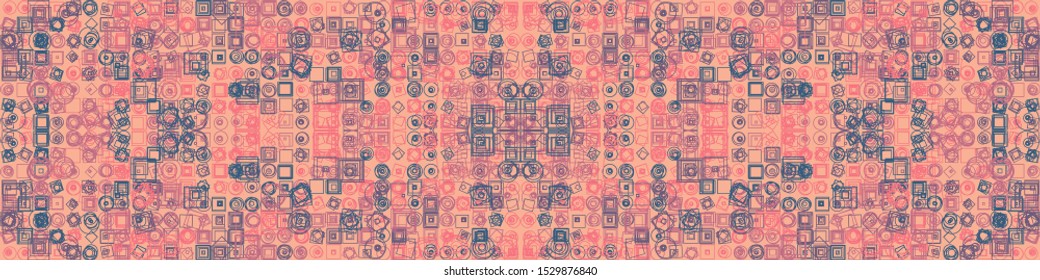 Abstract Symbols Random Distributed Pattern Computational Generative Art background illustration