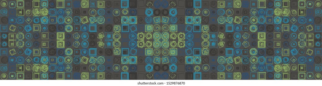 Abstract Symbols Random Distributed Pattern Computational Generative Art background illustration