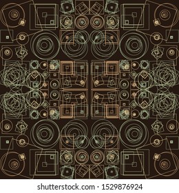 Abstract Symbols Random Distributed Pattern Computational Generative Art background illustration