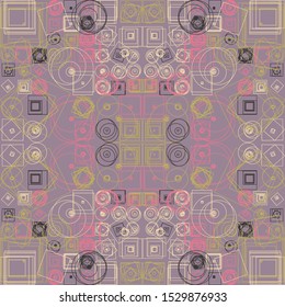 Abstract Symbols Random Distributed Pattern Computational Generative Art background illustration