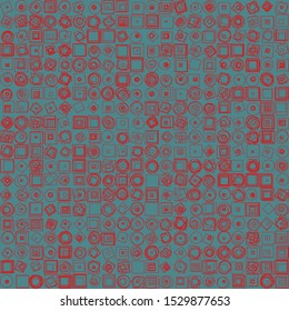 Abstract Symbols Random Distributed Pattern Computational Generative Art background illustration