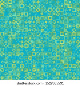 Abstract Symbols Random Distributed Pattern Computational Generative Art background illustration