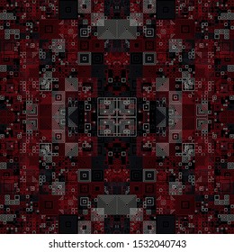 Abstract Symbols Random Distributed Pattern Computational Generative Art background illustration