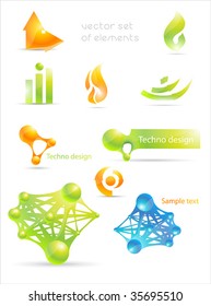 Abstract abstract symbols. Vector illustration.