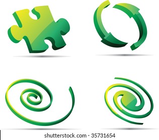 Abstract abstract symbols, Vector illustration.