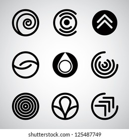 Abstract symbols vector set.