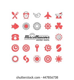 Abstract symbols. Vector set with icons.