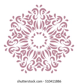 Abstract symmetric flower design element. Vector illustration eps 8