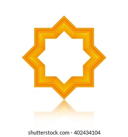 Abstract symmetric geometric icon, Vector illustration
