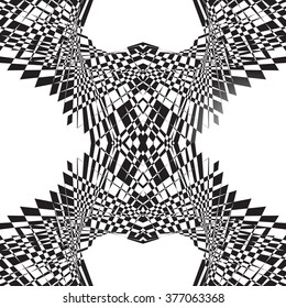 Abstract symmetric geometric pattern. Can be repeated.