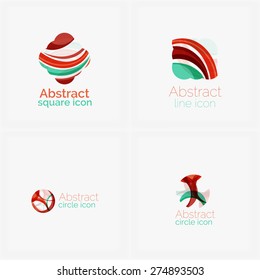 Abstract symmetric geometric shapes, business icon. Vector icon