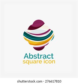 Abstract symmetric geometric shapes, business icon. Vector icon