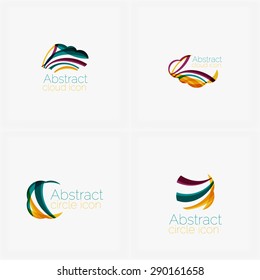 Abstract symmetric geometric shapes, business icon. Vector icon
