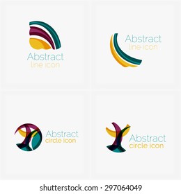 Abstract symmetric geometric shapes, business icon. Vector icon