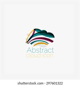 Abstract symmetric geometric shapes, business icon. Vector icon