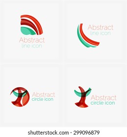 Abstract symmetric geometric shapes, business icon. Vector icon