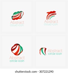 Abstract symmetric geometric shapes, business icon. Vector icon