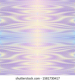 Abstract symmetric  line art seamless background with glow effect and soft gradient blending colored halftone. Trendy and cool abstract linear vector for design websites, accessories for phones. 