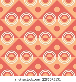 Abstract symmetric ornament. Vector decorative seamless pattern. Seamless colored background.