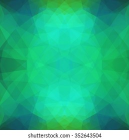 Abstract Symmetric  Pattern in Polygonal Style made Like Human Face. EPS 10