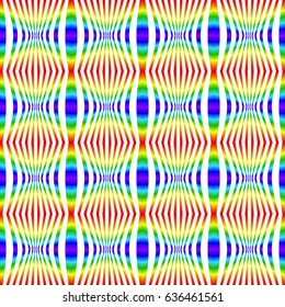 abstract symmetric psychedelic background with rainbow colored iridescent shapes. vector illustration