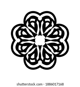 Abstraktes symmetrisches Symbol.Geometrisches kreiselement für design.Outline mandala.